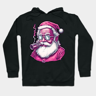 Retro Vintage Pink Santa Claus Hoodie